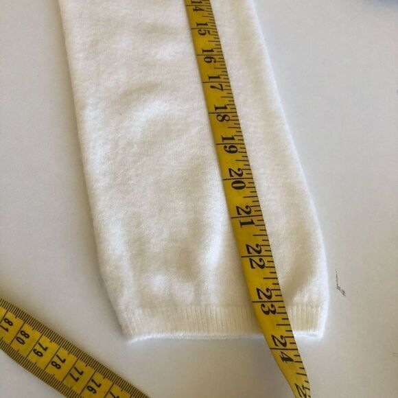 Koret Soft Ivory Grandmacore, Pearlcore Old Money, Vintage V Neck Cardigan Sz L - Picture 10 of 11